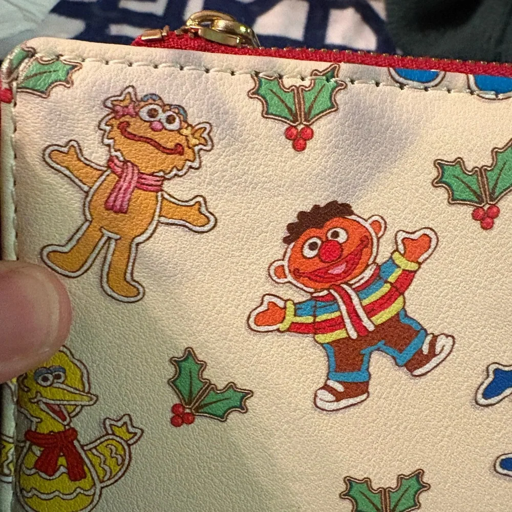 Loungefly Sesame Street Cream Character Wallet Christmas design